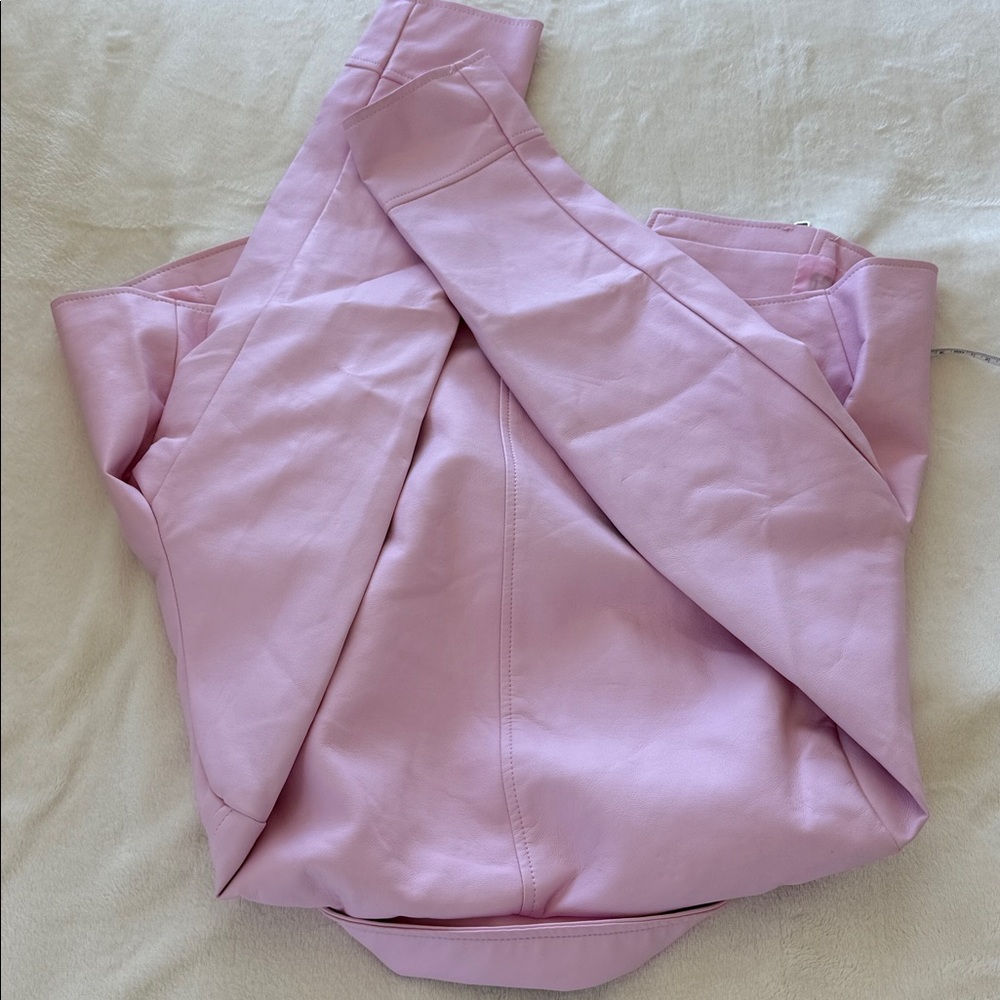 Cavalini Women's Pink Faux Leather Jacket - Picture 10 of 10
